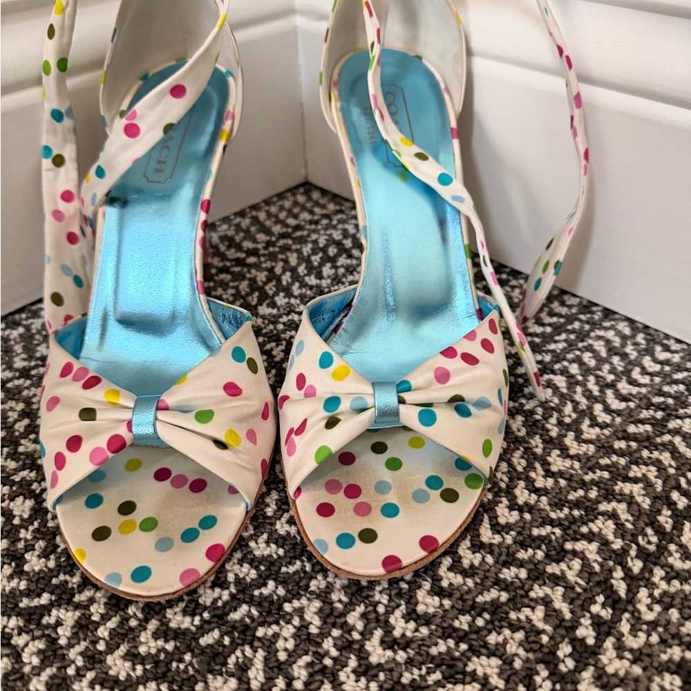Coach Polka Dot Open-Toe Women's Shoes
